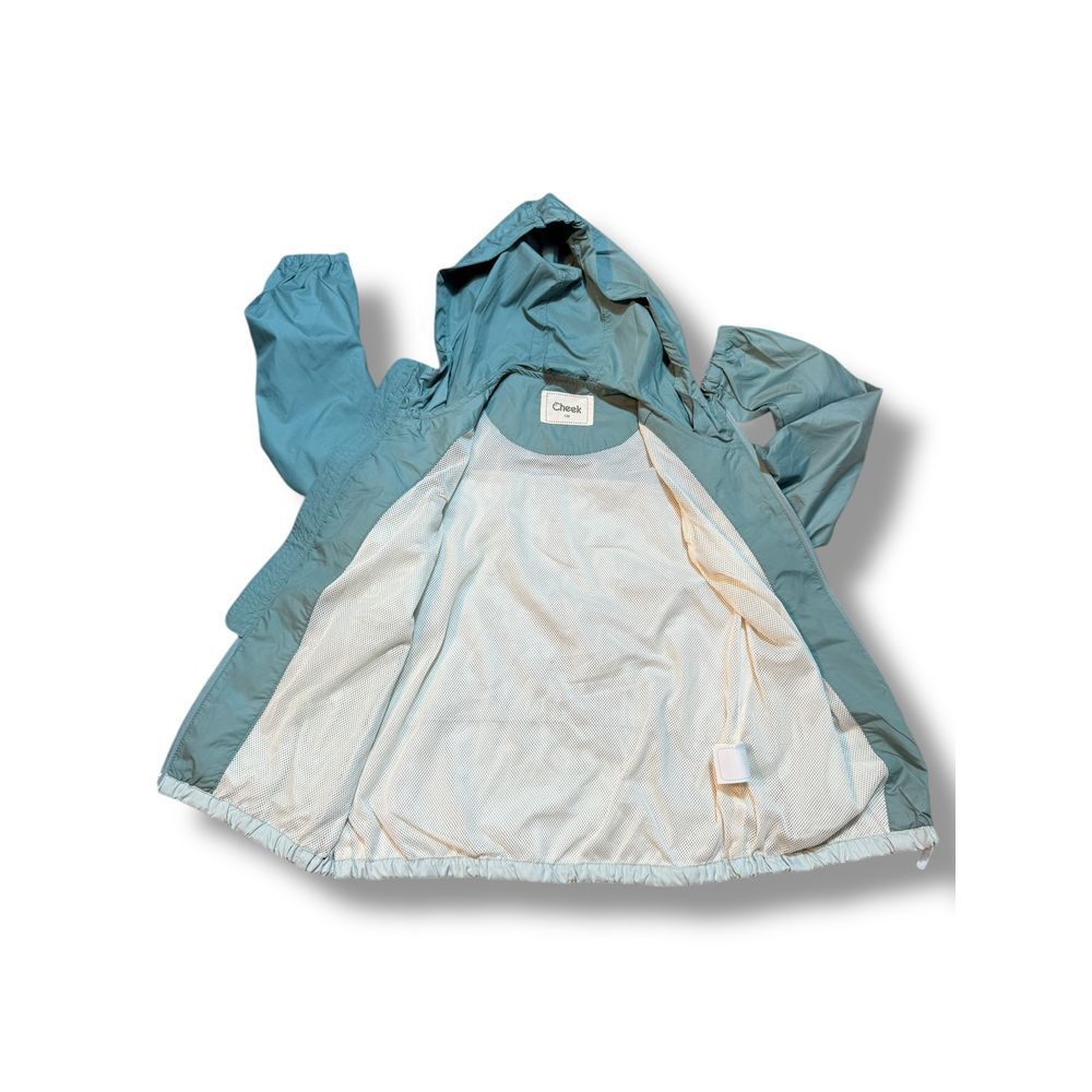 Cheek Kids Windbreaker Jacket Two-Tone Hooded Lightweight Rain Coat Size 120 5/6 - Picture 8 of 9